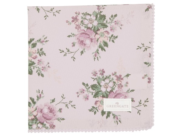 GreenGate Stoffserviette mit Spitze 'Marie' dusty rose